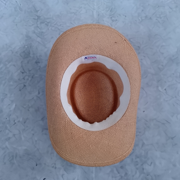 Vintage Straw Cowboy Hat Mercedes-Benz Logo Rancher Western Hat ATEXACE UNIHAT - Picture 5 of 9